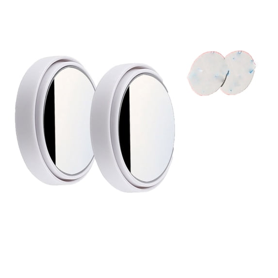 PRETXORVE Small Round Rearview Mirror 360-Degree Reflector Adjustable Angle Adhesive Car Back-Up Assist Mirror