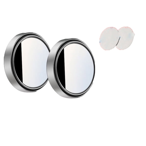 PRETXORVE Small Round Rearview Mirror 360-Degree Reflector Adjustable Angle Adhesive Car Back-Up Assist Mirror