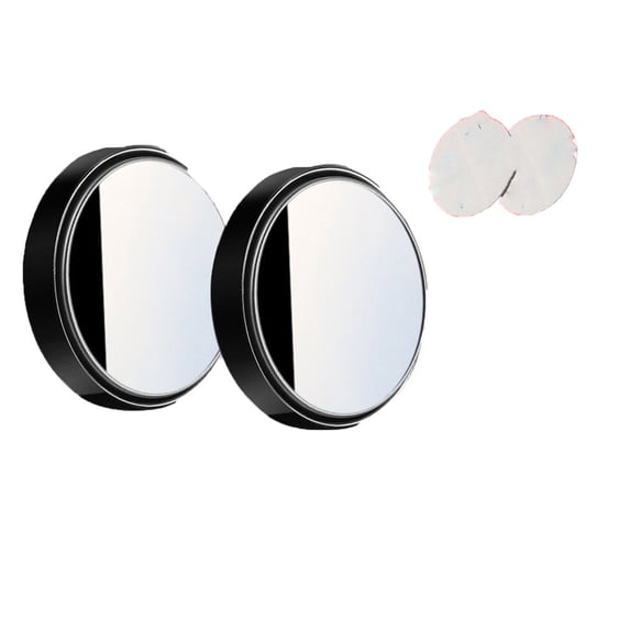 PRETXORVE Small Round Rearview Mirror 360-Degree Reflector Adjustable Angle Adhesive Car Back-Up Assist Mirror