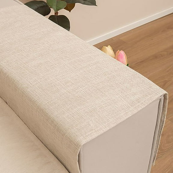 PRETXORVE Sofa Cover, Sofa Cover Washable, Summer Sofa Armrest Cover Fabric Widened Imitation Linen Cover Cover Cover Cushion Summer Universal Drape