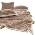 thumbnail image 1 of PRETXORVE Soft Bubble Fleece Blanket Warm and Soft Single Layer Double-sided All-season Solid Color Plush Blanket, 1 of 7