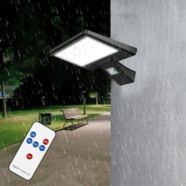 PRETXORVE Solar Garden Lights, Street Outdoor, Led Security Floods Lights Outdoor with Remote Control, IP65 Lamp for Yard, Garden, Street