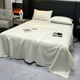 thumbnail image 1 of PRETXORVE Solid Color Ease Friendly Washable Sheets Luxurious Silk Bedding, 1 of 6