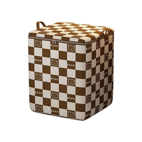 PRETXORVE Storage Bag with Large Capacity, Zipper Closure,Cotton and Linen Handle, Bedroom Quilt, Clothing Storage and Packaging