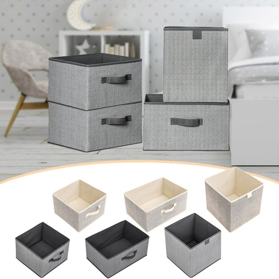 PRETXORVE Storage Box for Clothing and Sundries Household Items Fabric Desktop Toy Storage Box