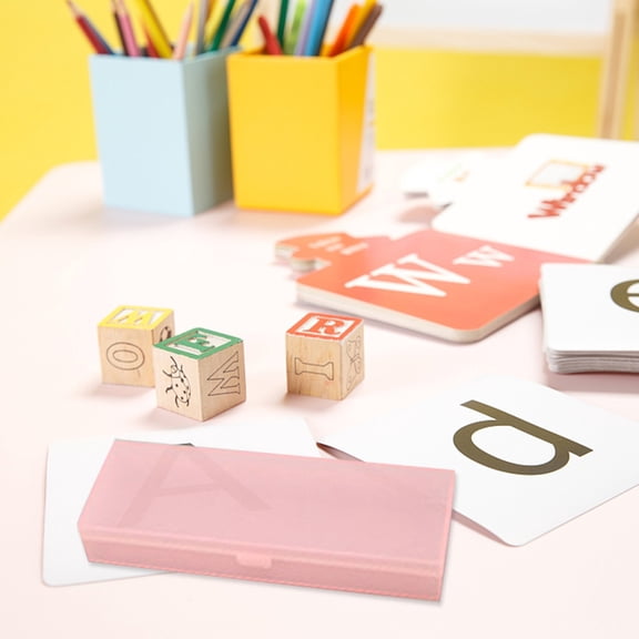PRETXORVE Student Organizer Pen Pouch Pencil Case Translucent Frosted Stationery Case