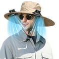 thumbnail image 1 of PRETXORVE Summer Fisherman Hat Solar Powered Usb Charged - Multi-Function Fan Hat for Men Strong Wind Charging Fan, 1 of 7