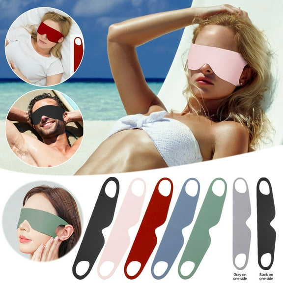 PRETXORVE Summer Ice Silk Eye Mask Outdoor Travel Shade Eye Mask Home Sleep Protection Eye Masks