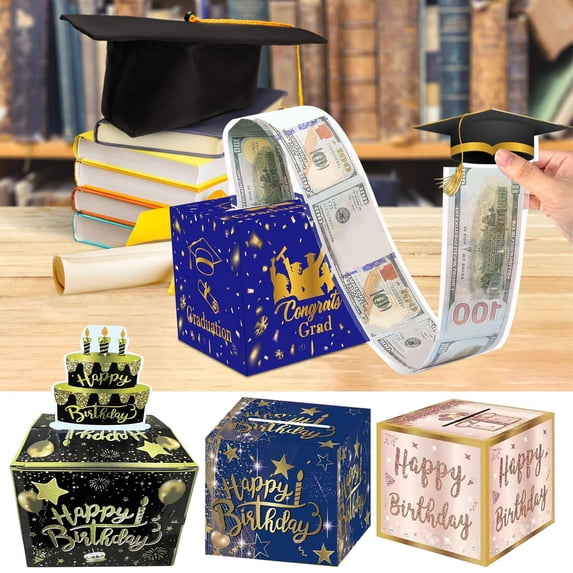 PRETXORVE Surprise Box Birthday Money Drawing Graduation Money Drawing Box Decoration Money Drawing Box