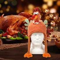 PRETXORVE Thanksgiving Decorations, Fall Decor, Thanksgiving Turkey Hat Party Decorations Wearable Turkey Hat