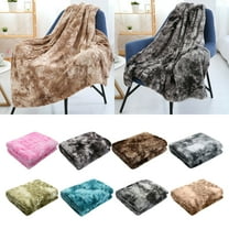 PRETXORVE Throw Blanket, 63*51.2inch Warm Faux Weighted Blanke Soft Fleece Double Sided Thick Throw Blankets Tie-Dyed Conditioning Blanket for Sofa/Bed/Couch 63*51 In