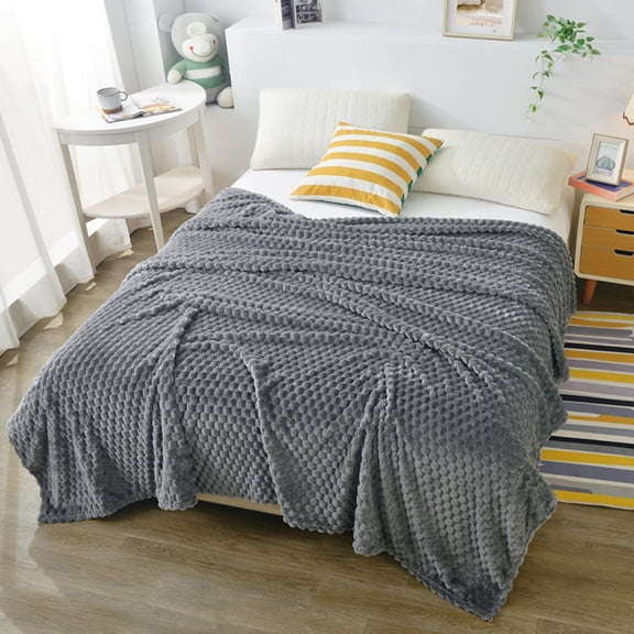 PRETXORVE Throw Blanket, Solid Color Flannel Blanket Gift Gift Velvet Conditioning Blanket Casual Cover Blanket Solid Color Blanket 78.74x47.24 Inches