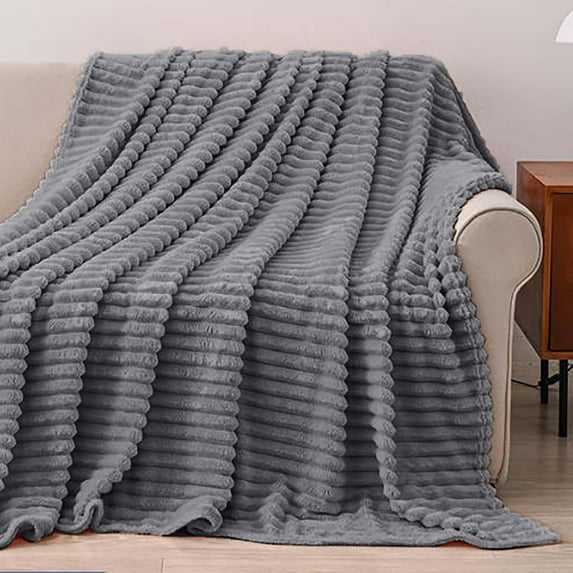 PRETXORVE Throw Blanket, Thickened Flannel Blanket New Drawstring Blanket Sofa Blanket Student Office Nap Blanket