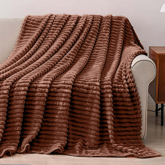 PRETXORVE Throw Blanket, Thickened Flannel Blanket New Drawstring Blanket Sofa Blanket Student Office Nap Blanket