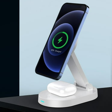 PRETXORVE Two In One Wireless Charger Fast Charging 15W Mobile Phone Vertical Wireless Charging