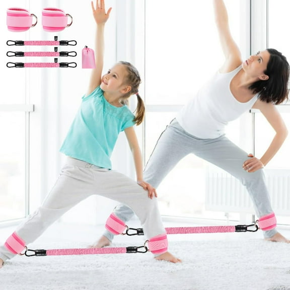 PRETXORVE Upgraded leg and hip resistance, adjustable ankle strap, with elastic fitness, suitable for home exercise, leg press training equipment, unisex