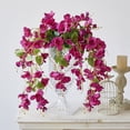 thumbnail image 1 of PRETXORVE Wall Hanging Crabapple Branch Rose Artificial Flower Dining Table Home Rattan, 1 of 8