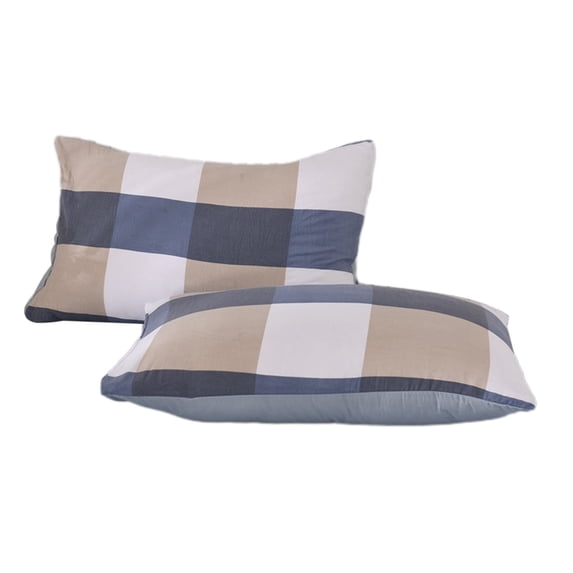 PRETXORVE Washed Cotton Pillowcase Easy Solid Color Pillowcase Pillowcase a Pair of 29.13x18.89In Household Bedding