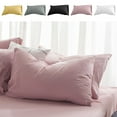 thumbnail image 1 of PRETXORVE Washed Cotton Solid Color Pillowcase Good for Hair and Skin Linen Texture Soft Comfortable and Breathable Side Opening, 1 of 1