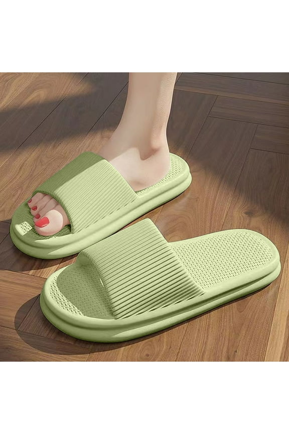 Women Men Summer Non- Bathroom Slippers Soft Sole Bathroom Flip Flops Thick Sole Suitable for Bathroom Toilet Pool Beach