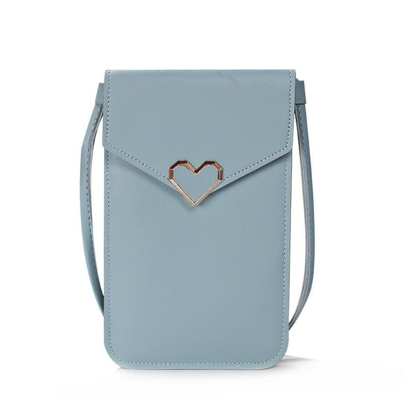 PRETXORVE Women Touchscreen Phone Bags, Mini Leather Mobile Phone Crossbody Bags Shoulder Handbag Wallet With Credit Card Slots