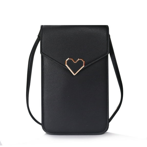 PRETXORVE Women Touchscreen Phone Bags, Mini Leather Mobile Phone Crossbody Bags Shoulder Handbag Wallet With Credit Card Slots
