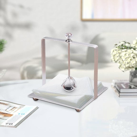 PRETXORVE forged Iron Tissue - Hotel Tabletop Metal forged Iron Crystal Ball Decorative Tissue, Paper Weight
