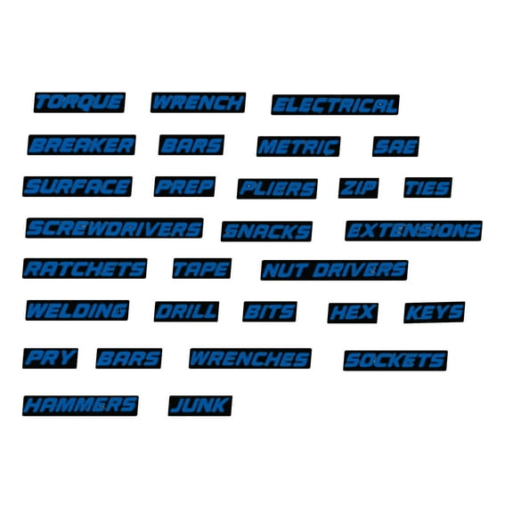 PRETXORVE toolbox organizing Magnetic Labels