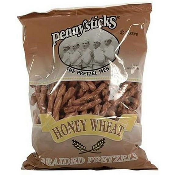 PRETZELS HONEY WHEAT BRAIDED RODS 9.5 OZ BAG, Case Pack of 15