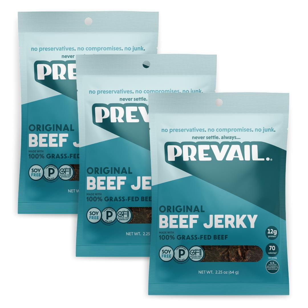 PREVAIL Original GrassFed Beef MSF2 Jerky Soy Free 100 GrassFed