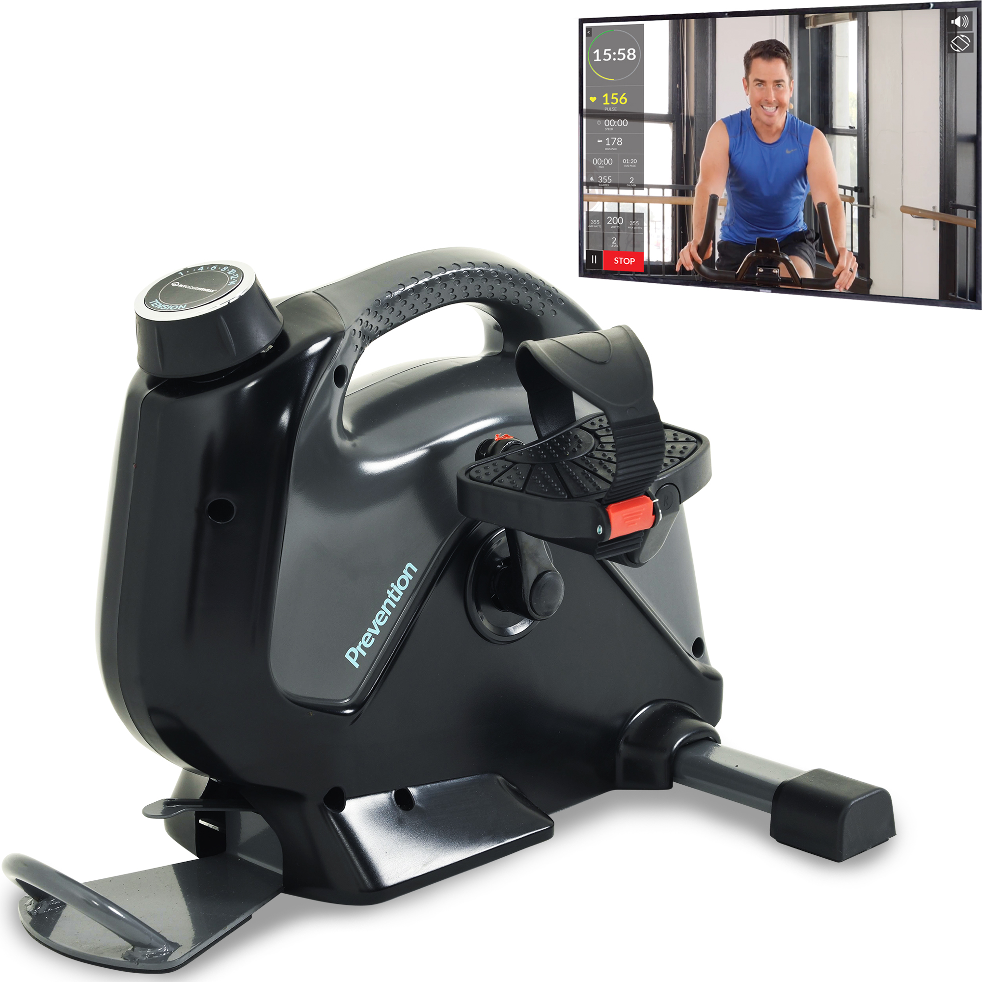 exercise bike with laptop desk