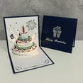 thumbnail image 1 of PREWOOD 3D Pop Up Birthday Cards,Light Music Birthday Cake Cards Pop up Warming LED Colourful Happy Birthday Card，for Mom,Wife,Sister,Girl,Friends, 1 of 2