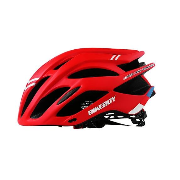 PREWOOD Adult Men Womens Bike Helmet with Visor Mountain Shockproof,Cycling Helmet Mountain Bike Helmet Equipment Accessories,Outdoor Sports(Red)