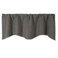 thumbnail image 1 of PREWOOD Valance Curtains for Living Room,Valance Curtains Blackout，Kitchen Valance Solid Rod Pocket Window Treatments Curtain Valance for Kitchen Bathroom Windows，18x52In-Dark Gray, 1 of 4