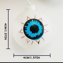 PREWOOD Halloween Eyeball Lights,4.92Ft 10 LED Halloween Lights-Battery Operated,Scary Green Eye Halloween String Lights Flexible Decorative Eyeball Light Indoor for Halloween Tree Home Party Decor
