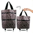 thumbnail image 1 of Hovilon Shopping Cart with Wheels Tug,Collapsible Shopping Grocery Bag with Wheels Rolling Tote Bag with Wheels Large Reusable Shopping Bags Foldable Shopping Cart for Apartment Picnic Beach Travel, 1 of 5