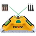 thumbnail image 1 of PREXISO Square Laser-65Ft Green Beam Floor Tile Laser Level, Tile Laser Line Projection, Angle 90 degree Aluminum Base Magnetic Level Square Built-In 2 Bubble Vials-With 3 Mounting Pins 3AA Batteries, 1 of 7