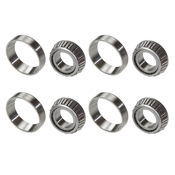 PRFMNCR 4Pcs Front Inner and Outer Wheel Bearing and Race Set for International Harvester M Series Van 1963-1964 3.6L l6, for Checker Marathon 1968 1977-1981 5.0L V8