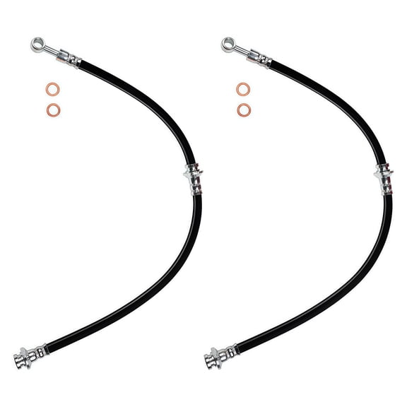 PRFMNCR Brake Hose Front Driver and Passenger Side Brake Line 2Pcs for Nissan Pathfinder 1996-2000 3.3L V6, for INFINITI QX4 2001 2002 2003 3.5L V6 Replace# 462100W020, 462100W02A