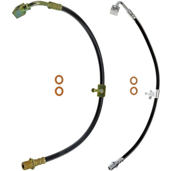 PRFMNCR Brake Hose Front Driver and Passenger Side Brake Line 2Pcs Replacement for Chevrolet C30 Pickup 1973 1974 4.1L l6, for Chevrolet P30 1975 7.4L V8 Replace# 9757632, 370021, 9755909