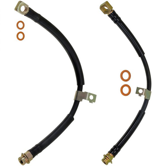 Brake Hose Front Driver and Passenger Side 2Pcs for Chevrolet Nova 1970 6.5L V8, for Oldsmobile Omega 1973 1974 5.7L V8 Replace# 9754997, 9754999, 9754998