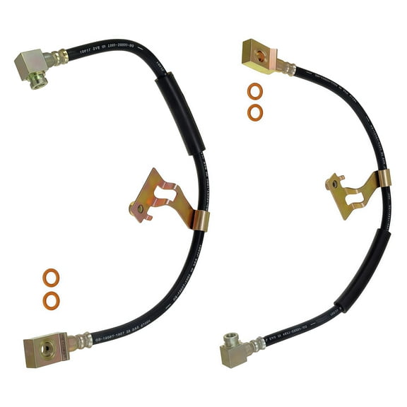 PRFMNCR Brake Hose Front Driver and Passenger Side Brake Line 2Pcs Replacement for Chrysler Laser 1984-1986 2.2L l4, for Dodge Spirit 1989 1990 3.0L V6 Replace# 4238578, 4313563, 4313631