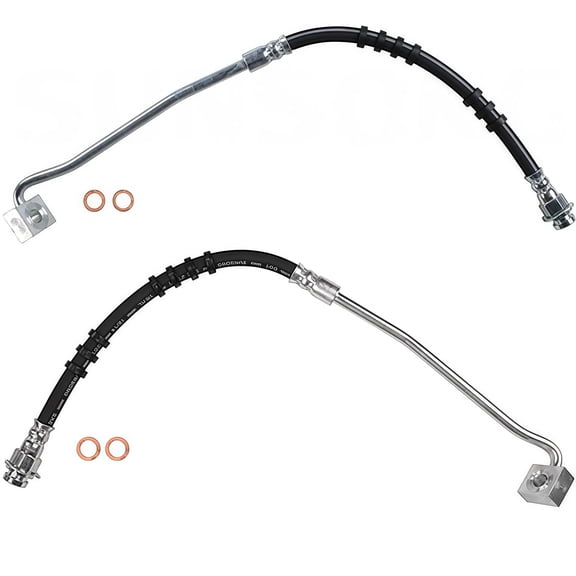 PRFMNCR Brake Hose Front Driver and Passenger Side Brake Line 2Pcs Replacement for Dodge Dakota 1992-1996 3.9L V6 RWD, for Dodge Dakota 1992-1996 5.2L V8 RWD Replace# 52006132, 52007935