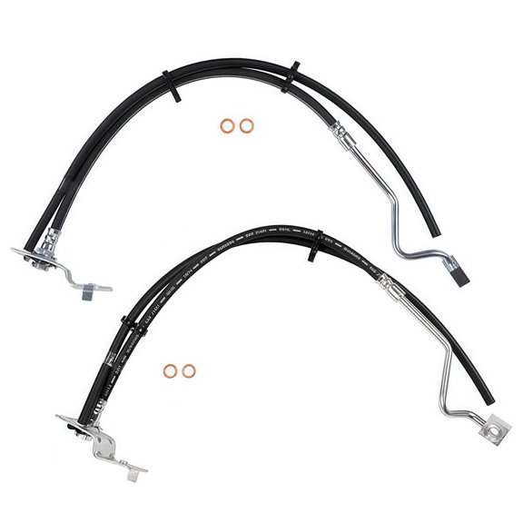 PRFMNCR Brake Hose Front Driver and Passenger Side Brake Line 2Pcs Replacement for Ford Excursion 2000-2005 6.8L V10 4WD, for Ford F-350 Super Duty 2003-2004 6.0L V8 4WD Replace# F81A2078GG