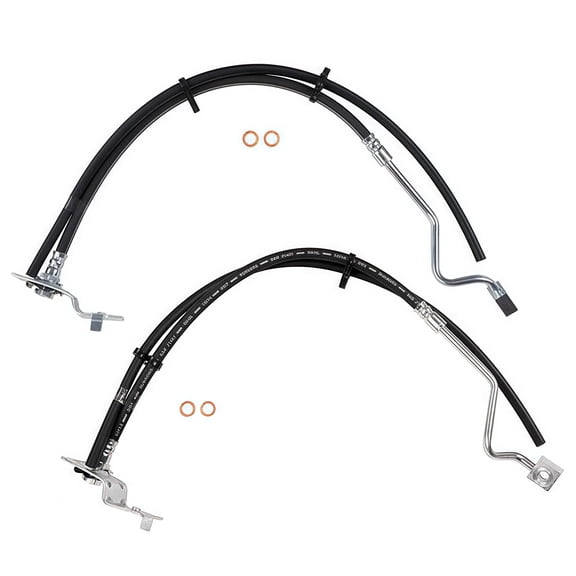 Brake Hose Front Driver and Passenger Side 2Pcs for Ford F-250 Super Duty 1999-2003 7.3L V8 4WD, for Ford Excursion 2000-2003 7.3L V8 4WD Replace# F81A2078GG