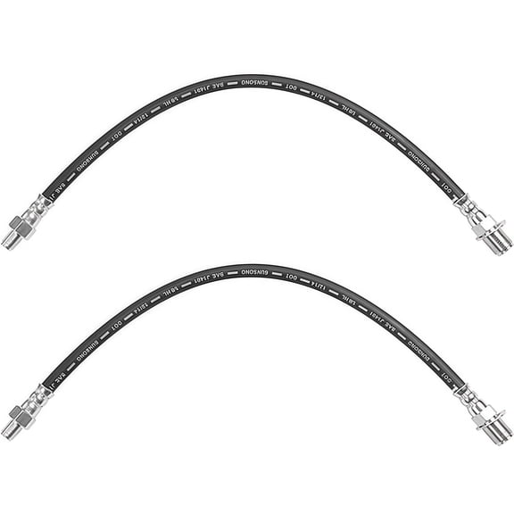 Brake Hose Front Driver and Passenger Side Brake Hydraulic Hose 2Pcs for GMC 100 1957 5.7L V8, for Studebaker M16 1941-1948 2.8L l6 Replace# 19169875, 714267