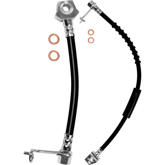PRFMNCR Brake Hose Rear Driver and Passenger Side Brake Line 2Pcs Replacement for Ford Excursion 2000 6.8L V10, for Ford F-350 Super Duty 1999-2000 6.8L V10 Replace# F81Z2268AG, F81Z2267MA