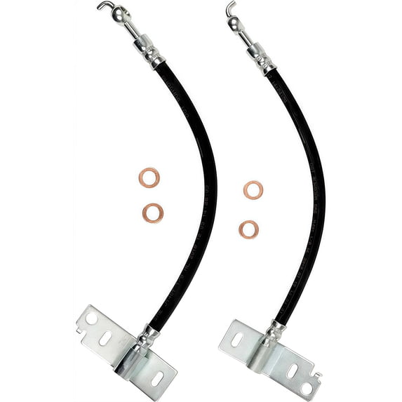 PRFMNCR Brake Hose Rear Driver and Passenger Side Brake Line Brake Hydraulic Hose 2Pcs Replacement for Ford F-150 2015 2016 2017 2.7L V6 Replace# FL3Z2282B, FL3Z2282D