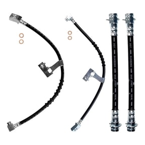 Brake Hose Rear Front Driver and Passenger Side 4Pcs for Dodge 400 1982 1983 2.6L l4, for Dodge Spirit 1989 2.5L l4 Replace# 4126839, 4126654, 4238579