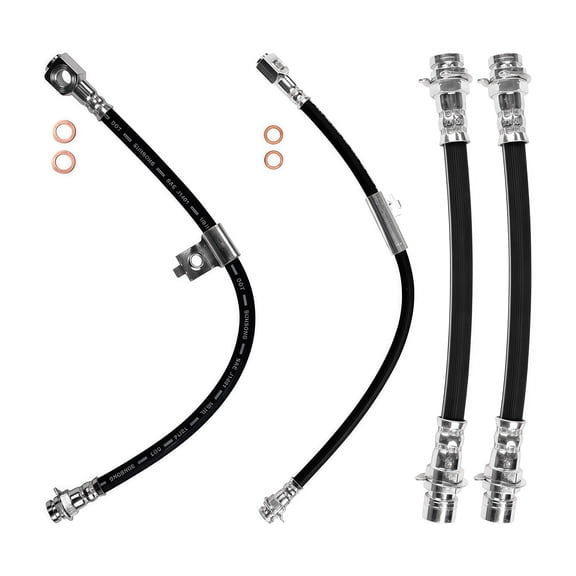 PRFMNCR Brake Hose Rear Front Driver and Passenger Side Brake Line 4Pcs Replacement for Oldsmobile Cutlass Cruiser 1987-1988 3.8L V6, for Oldsmobile Cutlass Ciera 1986-1989 2.8L V6